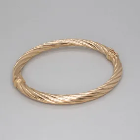 14K Vintage rope hinge bracelet