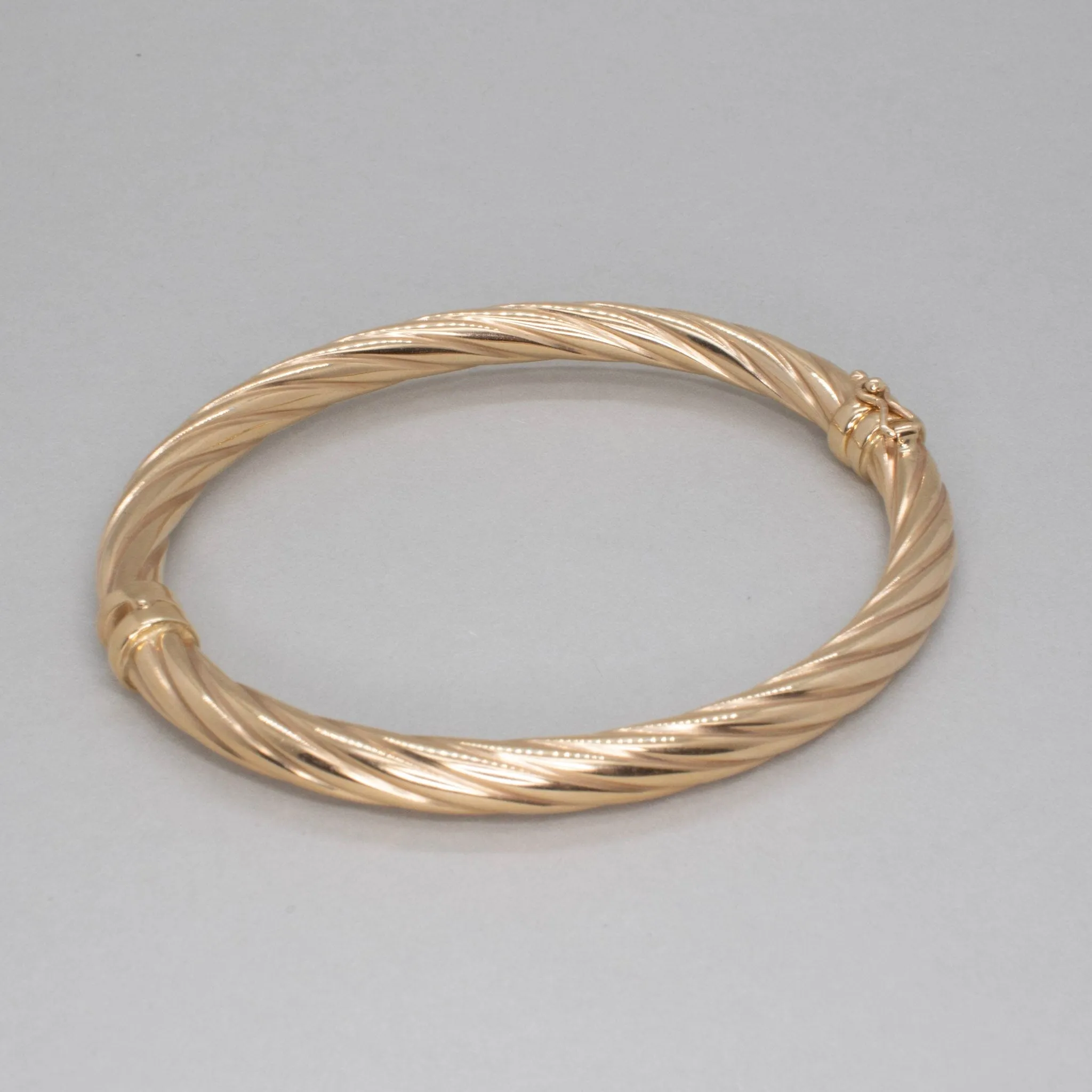 14K Vintage rope hinge bracelet