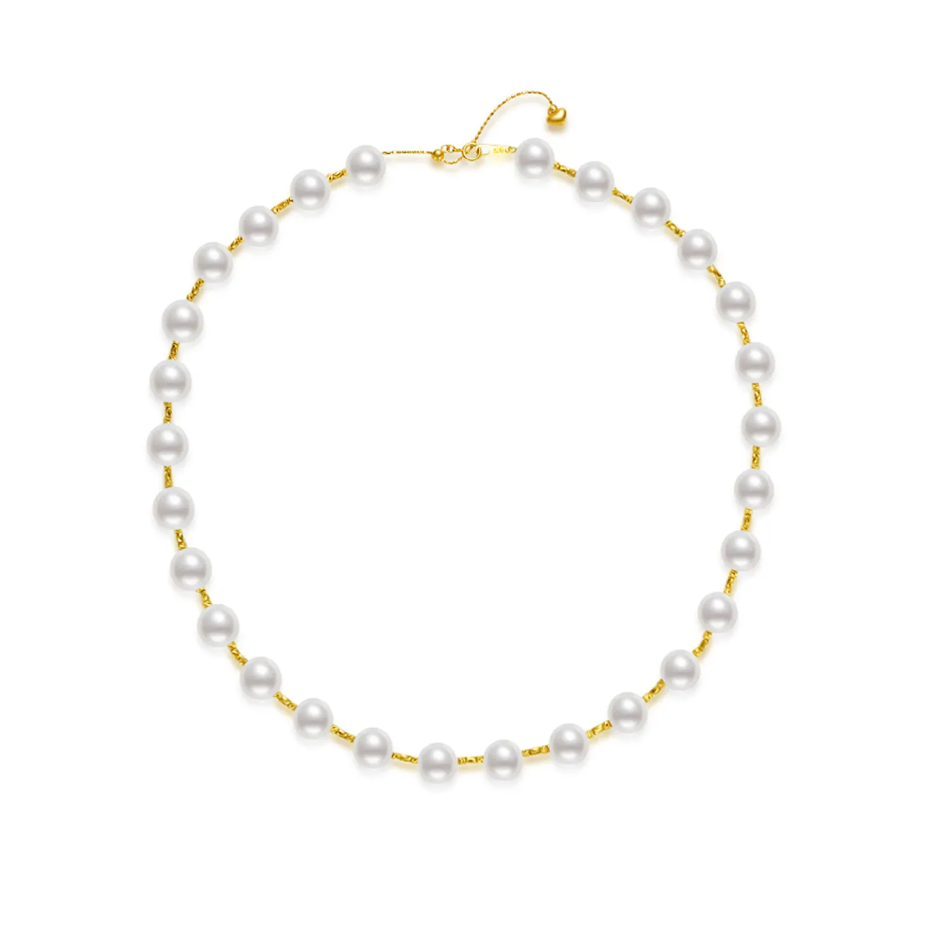 18k Gold Top Lustre Aurora Akoya Pearl Necklace KN00190