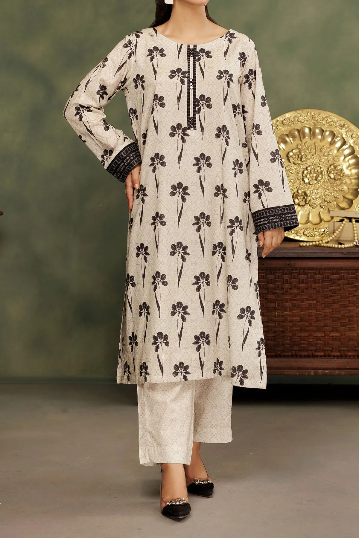 2 PIECE UNSTITCHED LAWN | UN-DPC-370