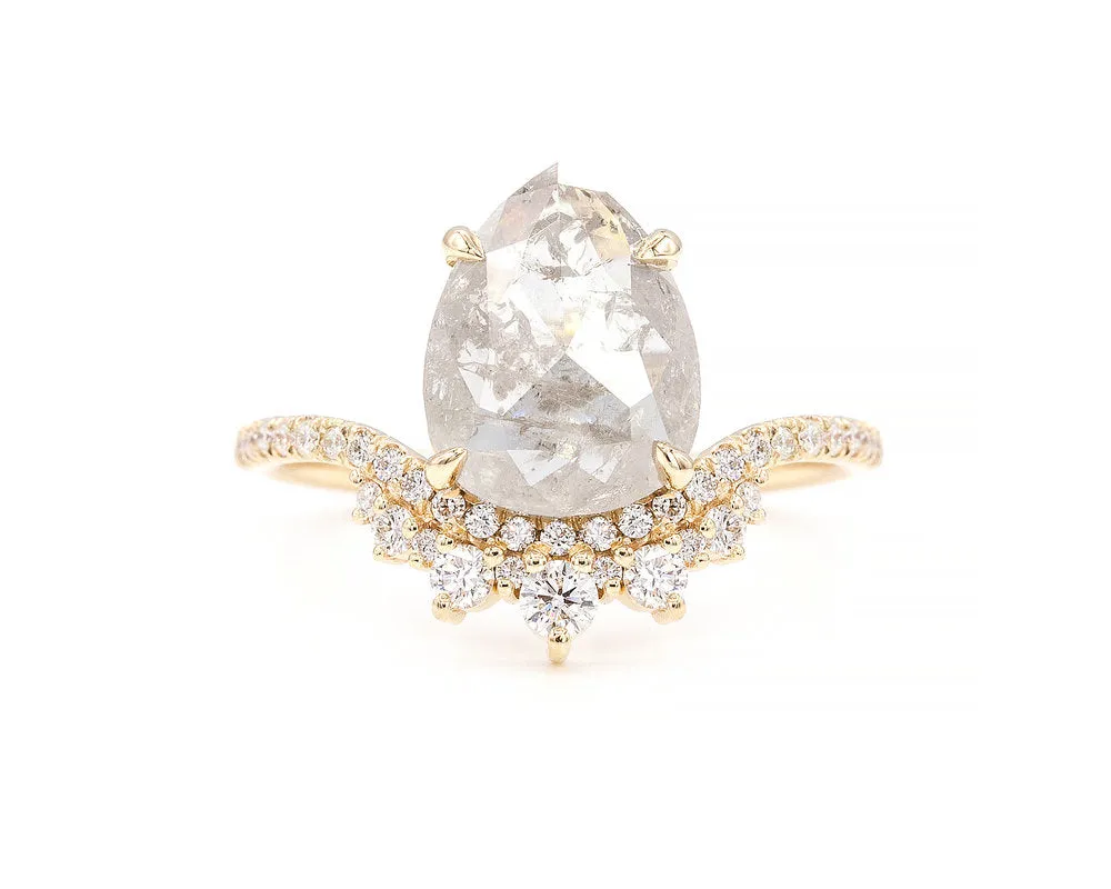 2.38-Carat Grey Diamond Coronet Cluster Ring