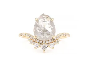 2.38-Carat Grey Diamond Coronet Cluster Ring