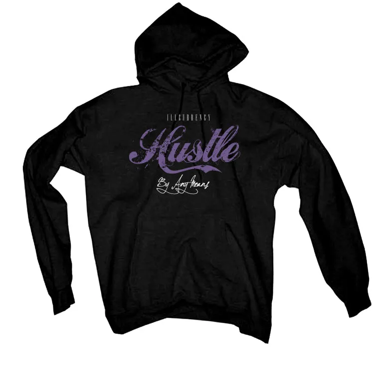 A Ma Maniere x Air Jordan 4 SP "Violet Ore" Black T-Shirt (Hustle By Any Means)