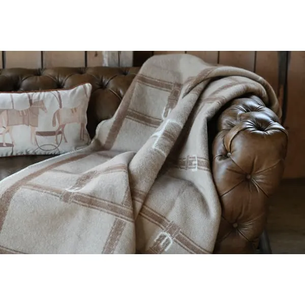 Adamsbro Throw New Zealand Wool Camel Coffee