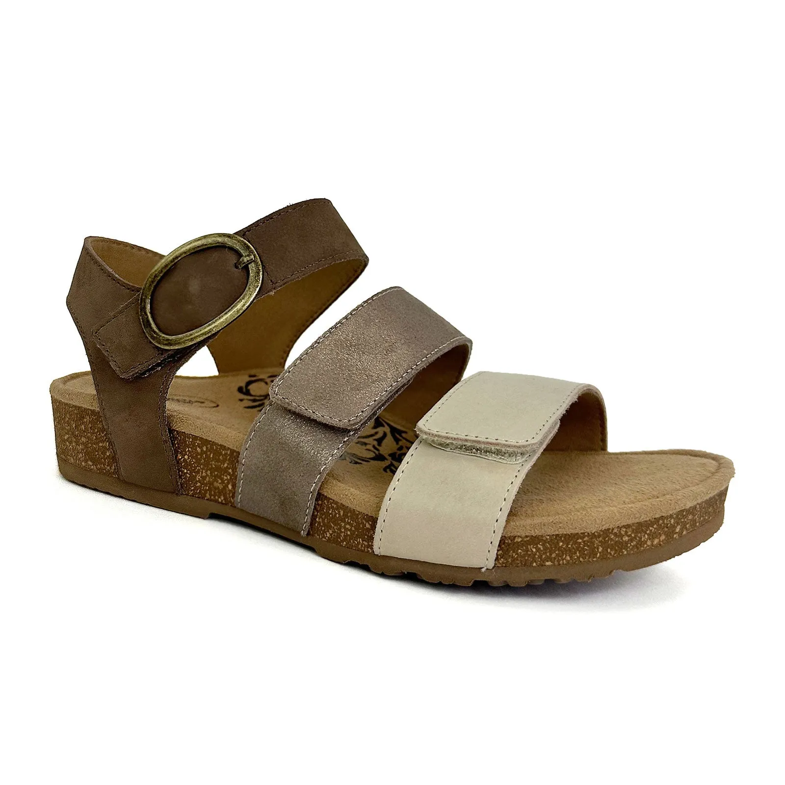 Aetrex Lilly Backstrap Sandal (Women) - Taupe