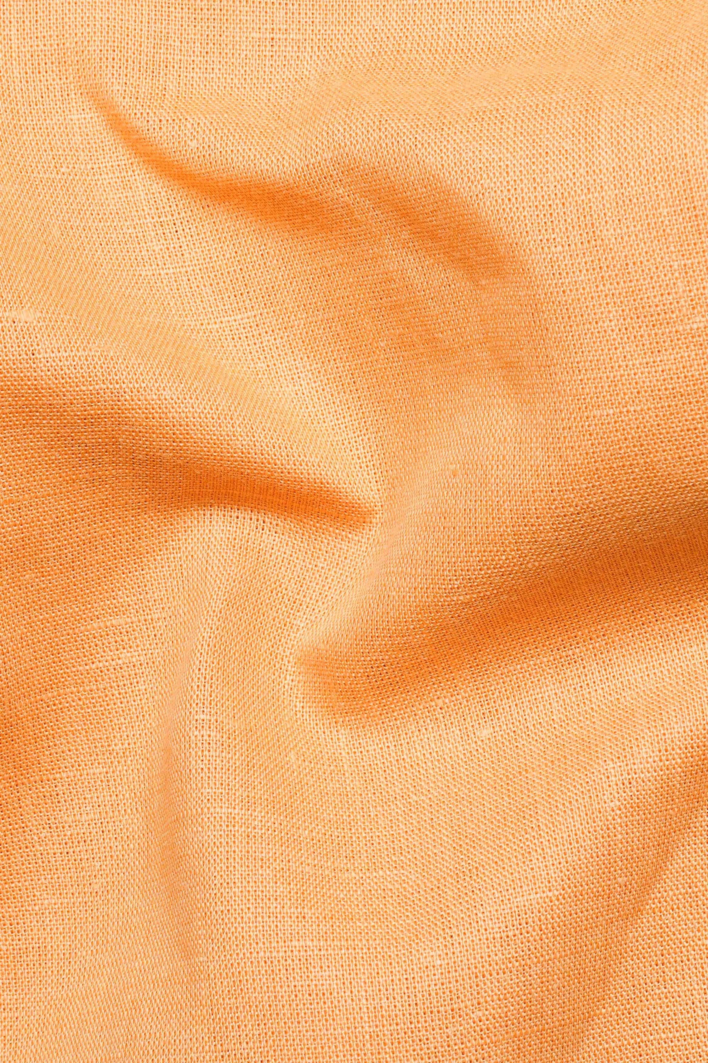 Apache Orange Luxurious Linen Designer Shirt