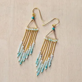 Aqua Marine Free Spirit Fringe Earring