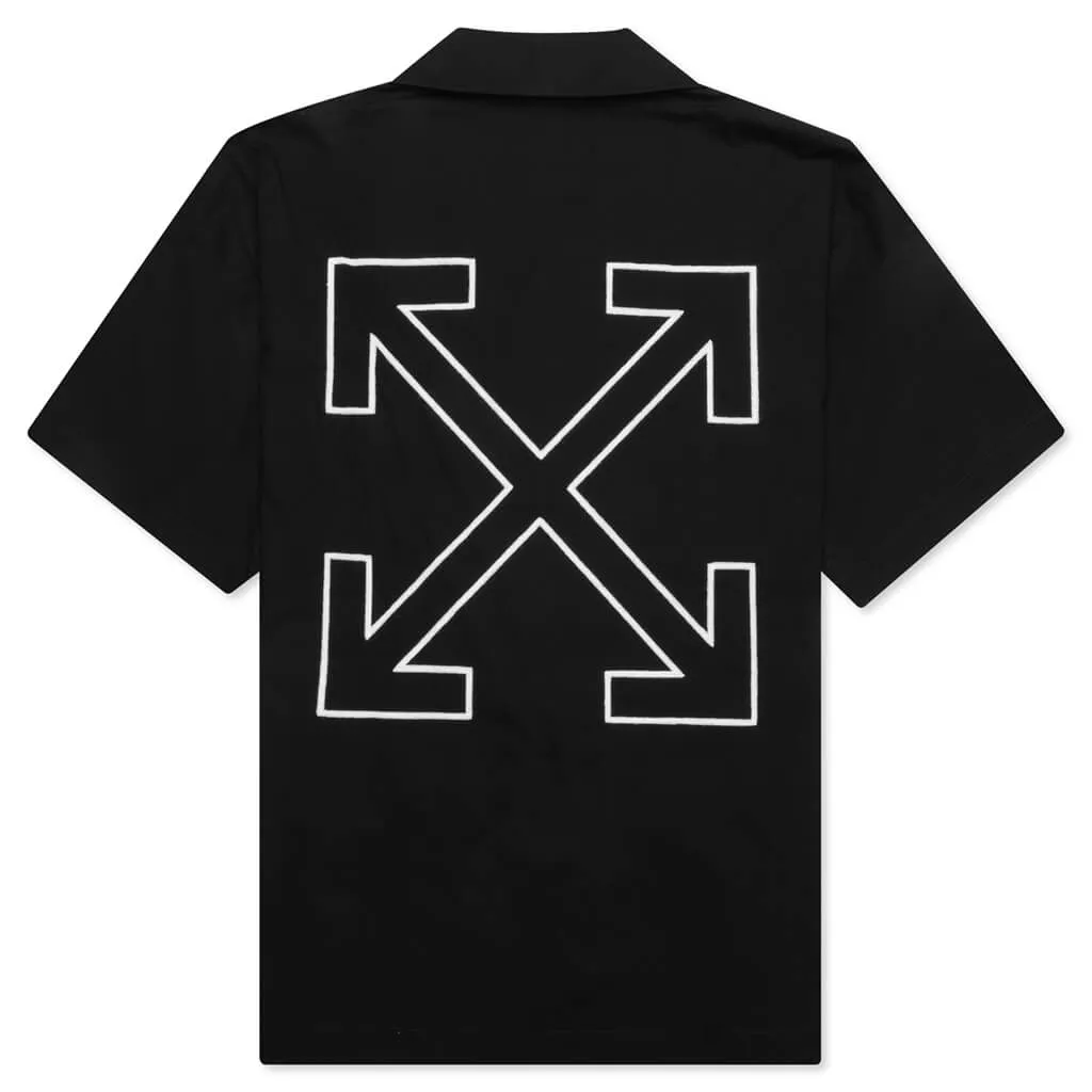 Arrow Outline Pajama S/S Shirt - Black/White