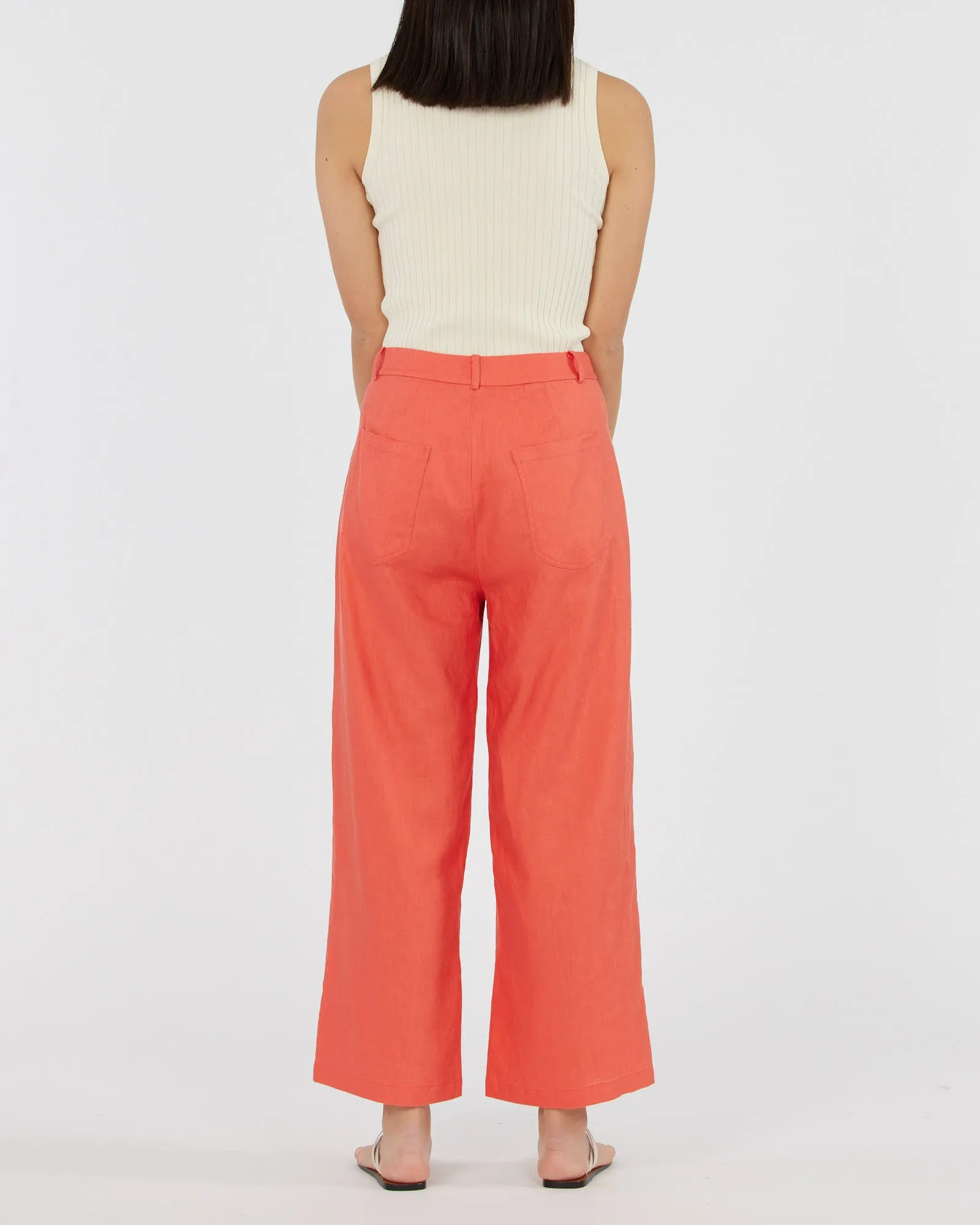 Barossa Linen Pant - Poppy