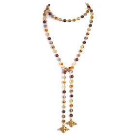 Beaded Bee Lariat - Treasured Topaz