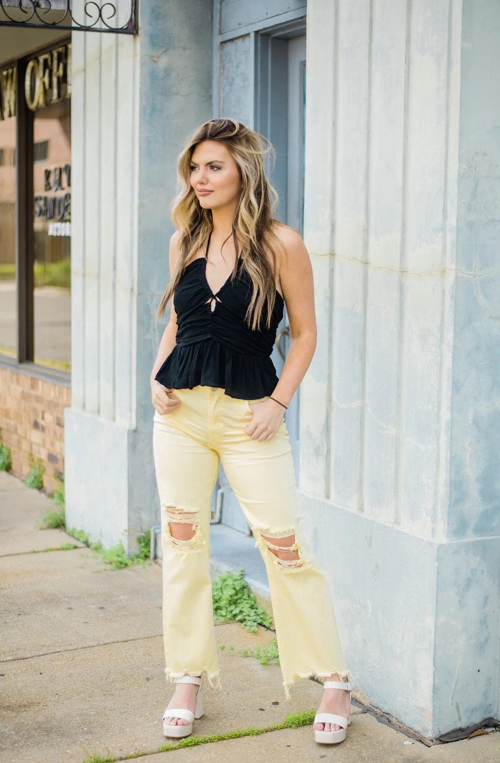 Black Strappy Sleeveless Top