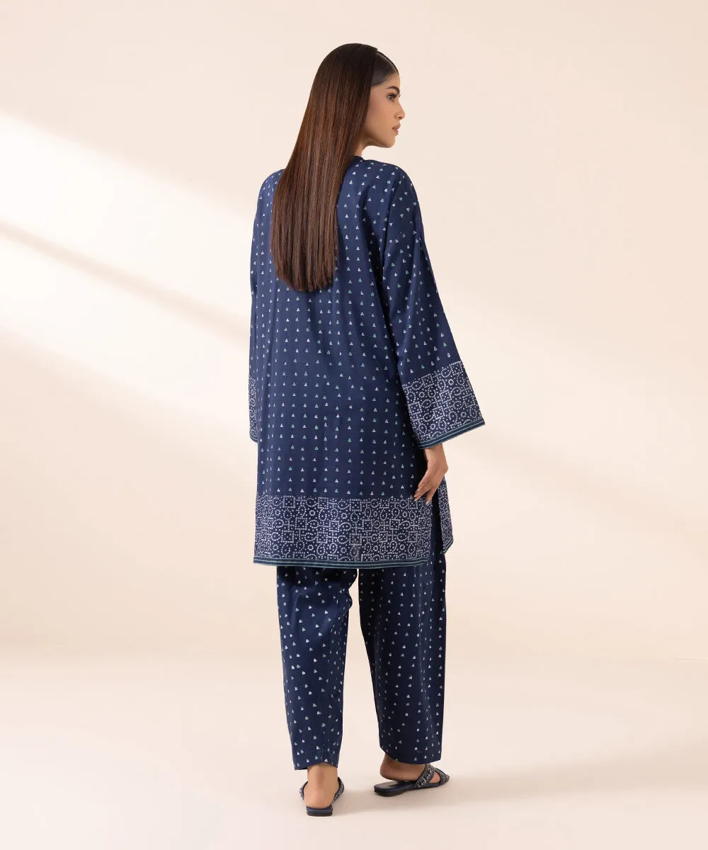 Block Printed Cotton Viscose Shirt