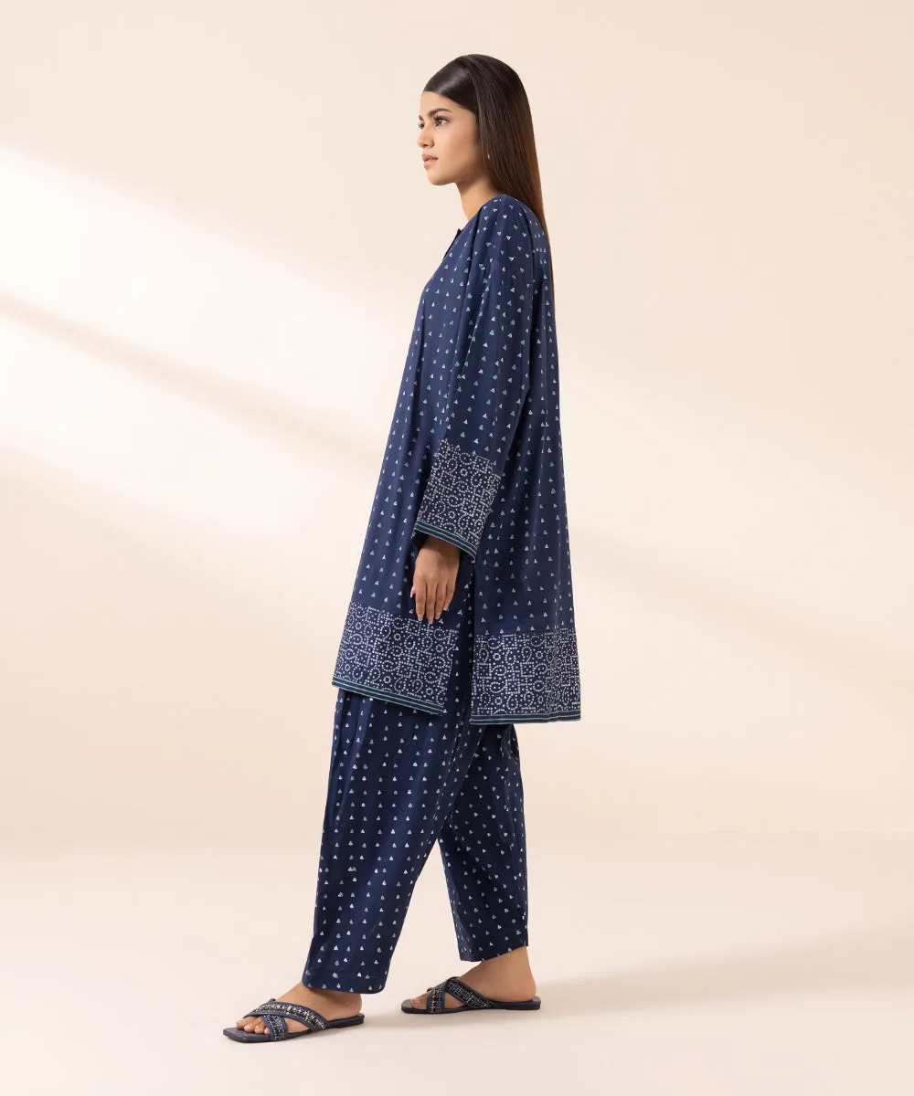 Block Printed Cotton Viscose Shirt