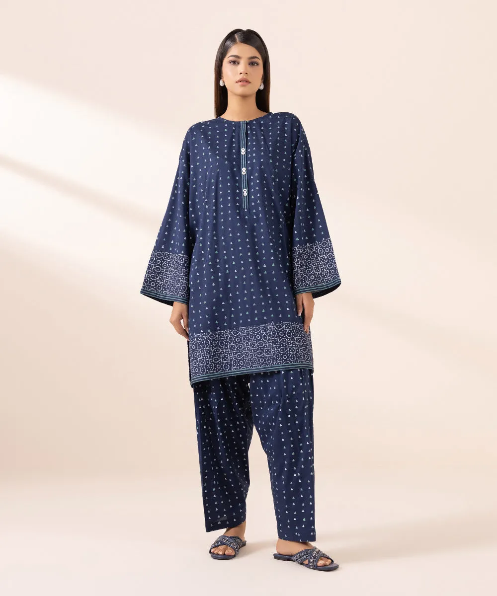 Block Printed Cotton Viscose Shirt