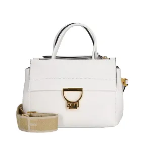 Borsa Donna a Mano COCCINELLE in Pelle Linea Arlettis Signature colore Brillant White