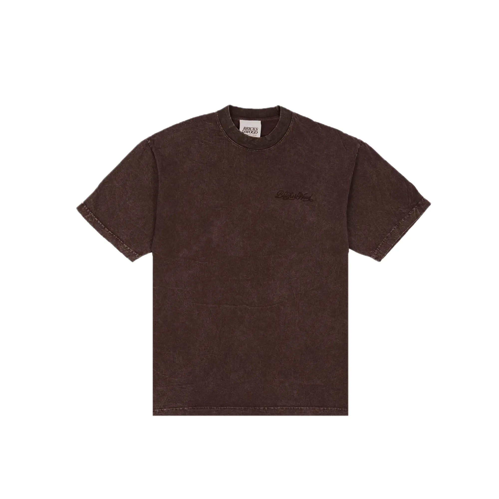 Bricks & Wood Mens Script Logo Mineral Wash SS Tee