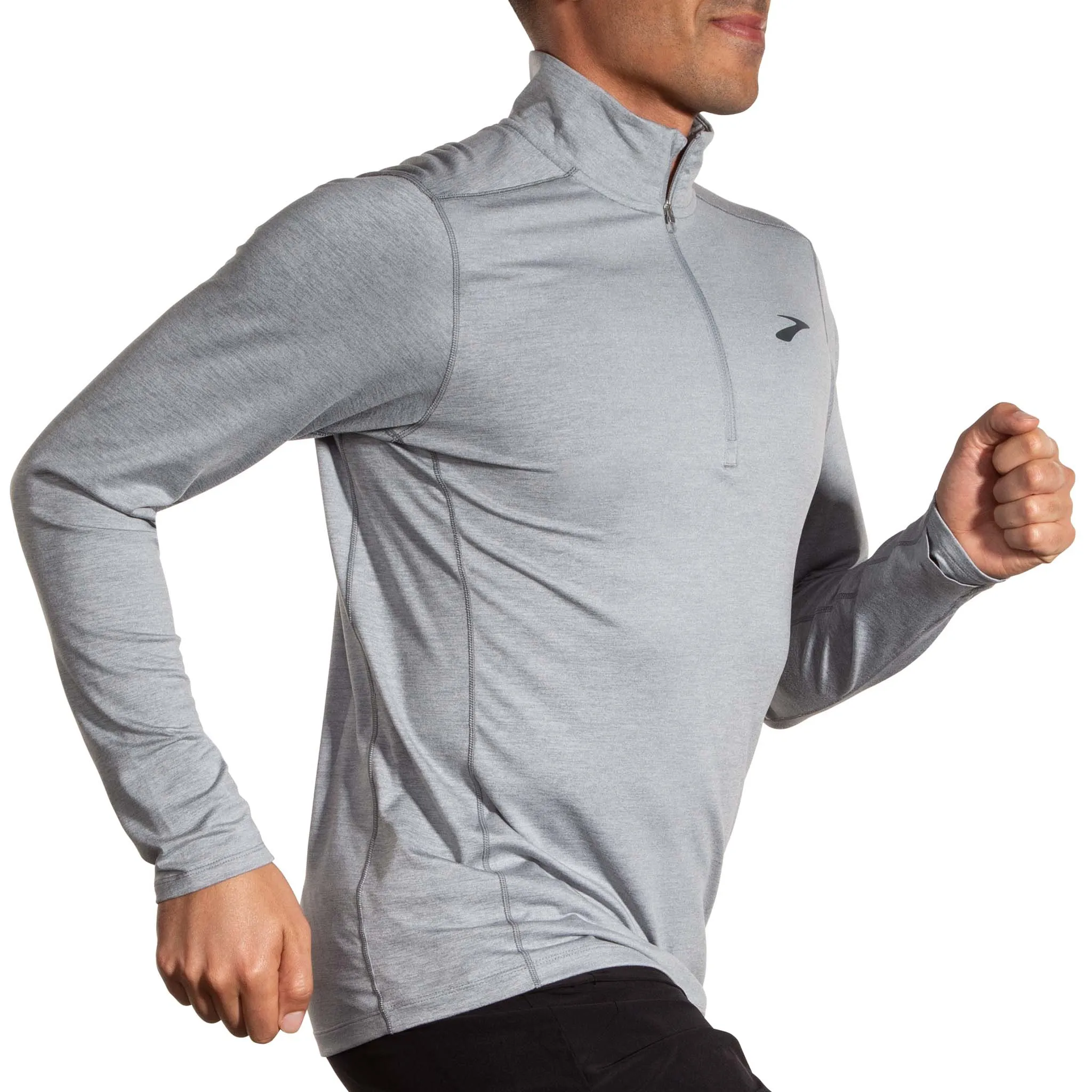 Brooks | Men's Dash 1/2 Zip 2.0 - Heather Stone