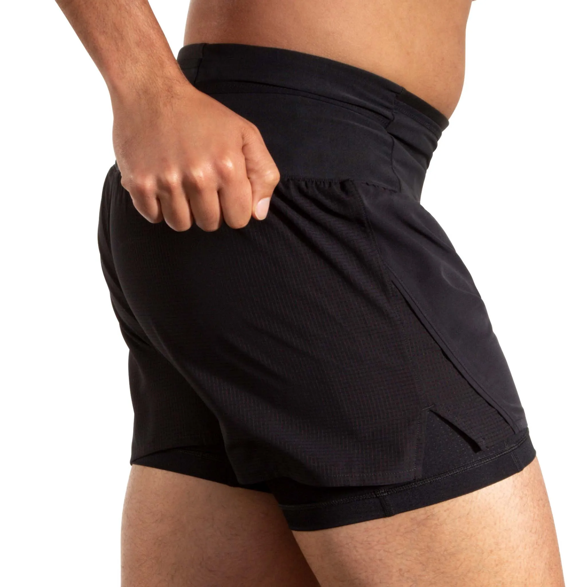 Brooks | Men's High Point 5" 2-in-1 Short - Black