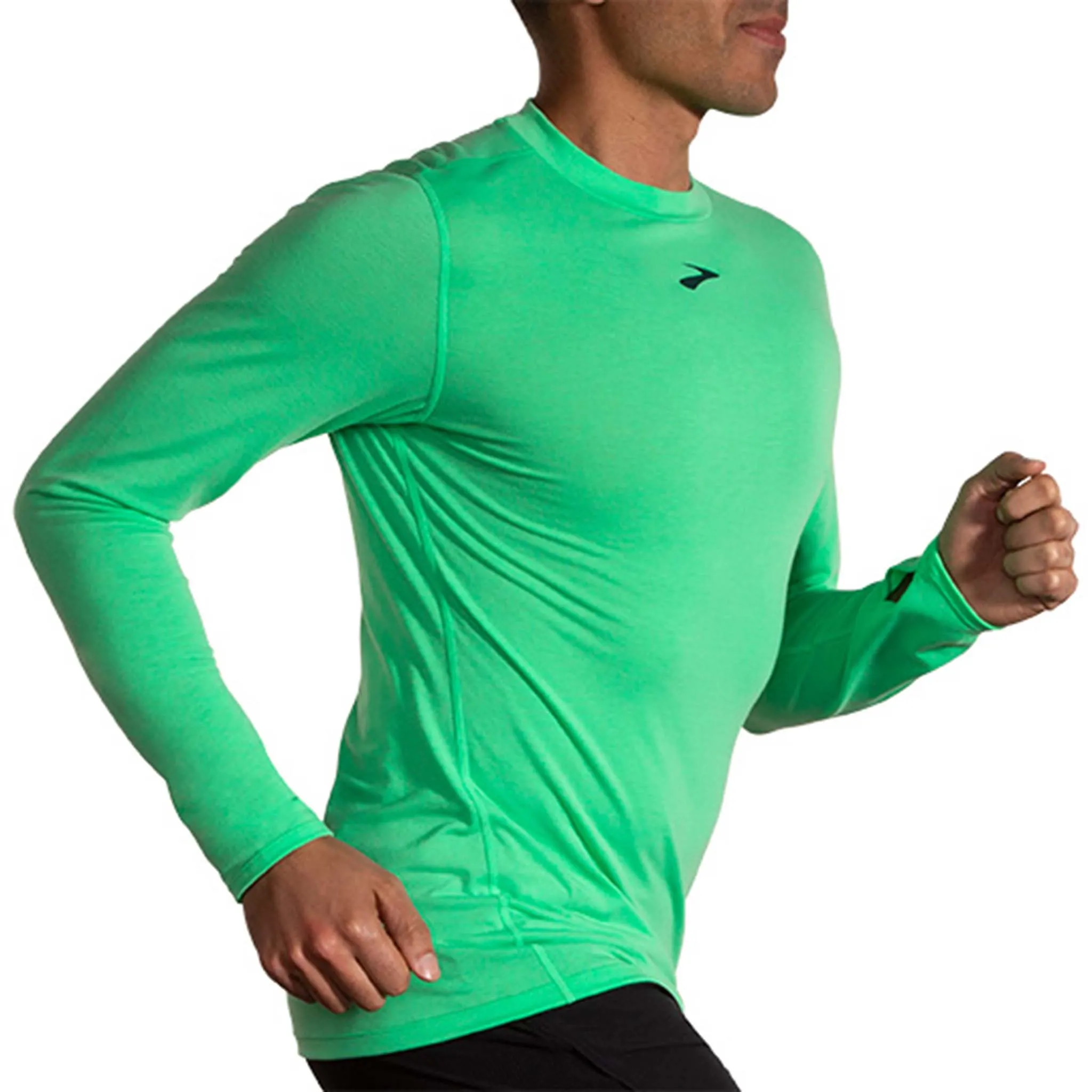 Brooks | Men's High Point Long Sleeve Top - Hyper Green