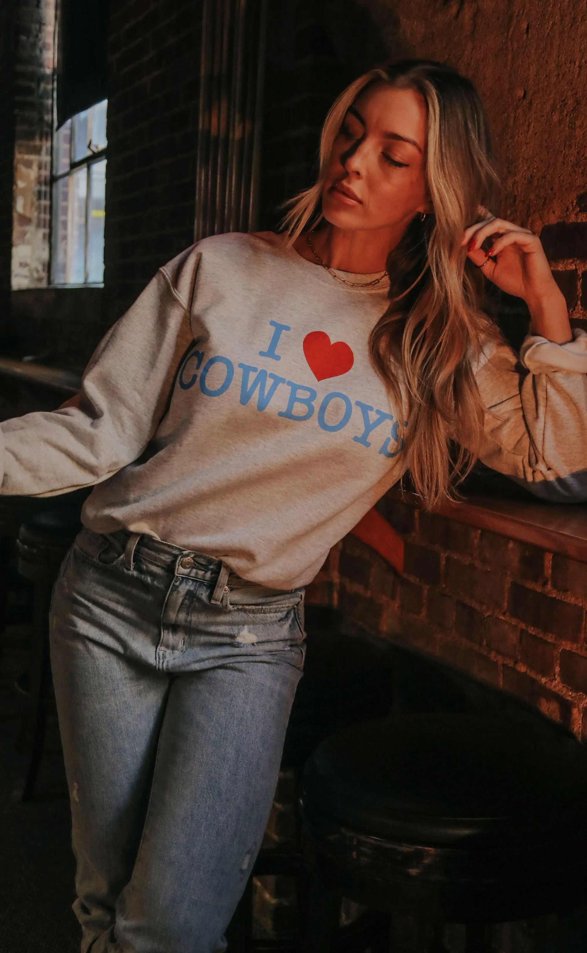 charlie southern: i love cowboys sweatshirt