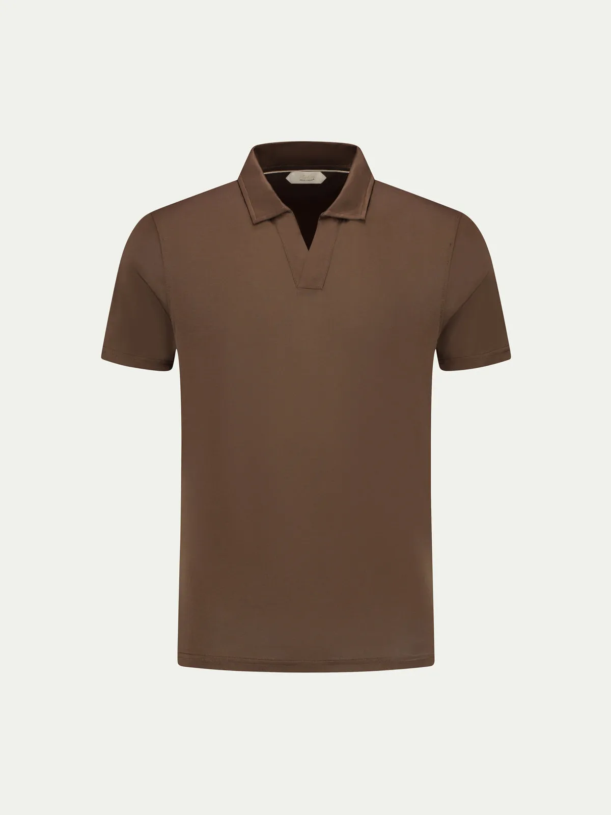 Chocolate Buttonless Polo Shirt