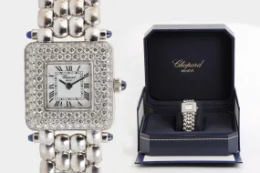 Chopard Happy Sport 419 18K White Gold & Diamond Bezel 21mm Watch (Box&Papers)