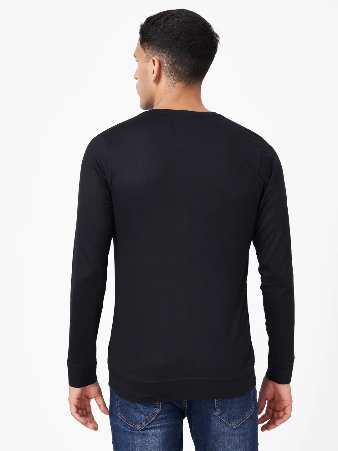 Cotton Full Sleeve Round Neck T-shirt