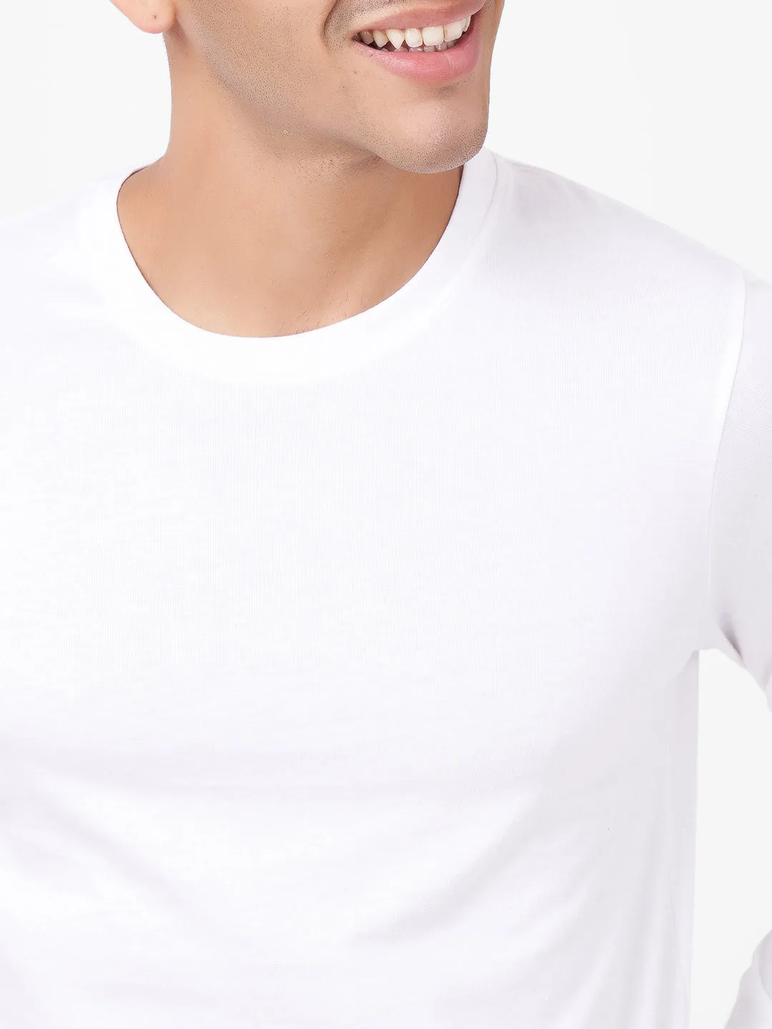 Cotton Full Sleeve Round Neck T-shirt