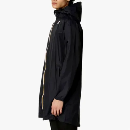 Eiffel Packable Unisex Long Rain Jacket (Black Pure)