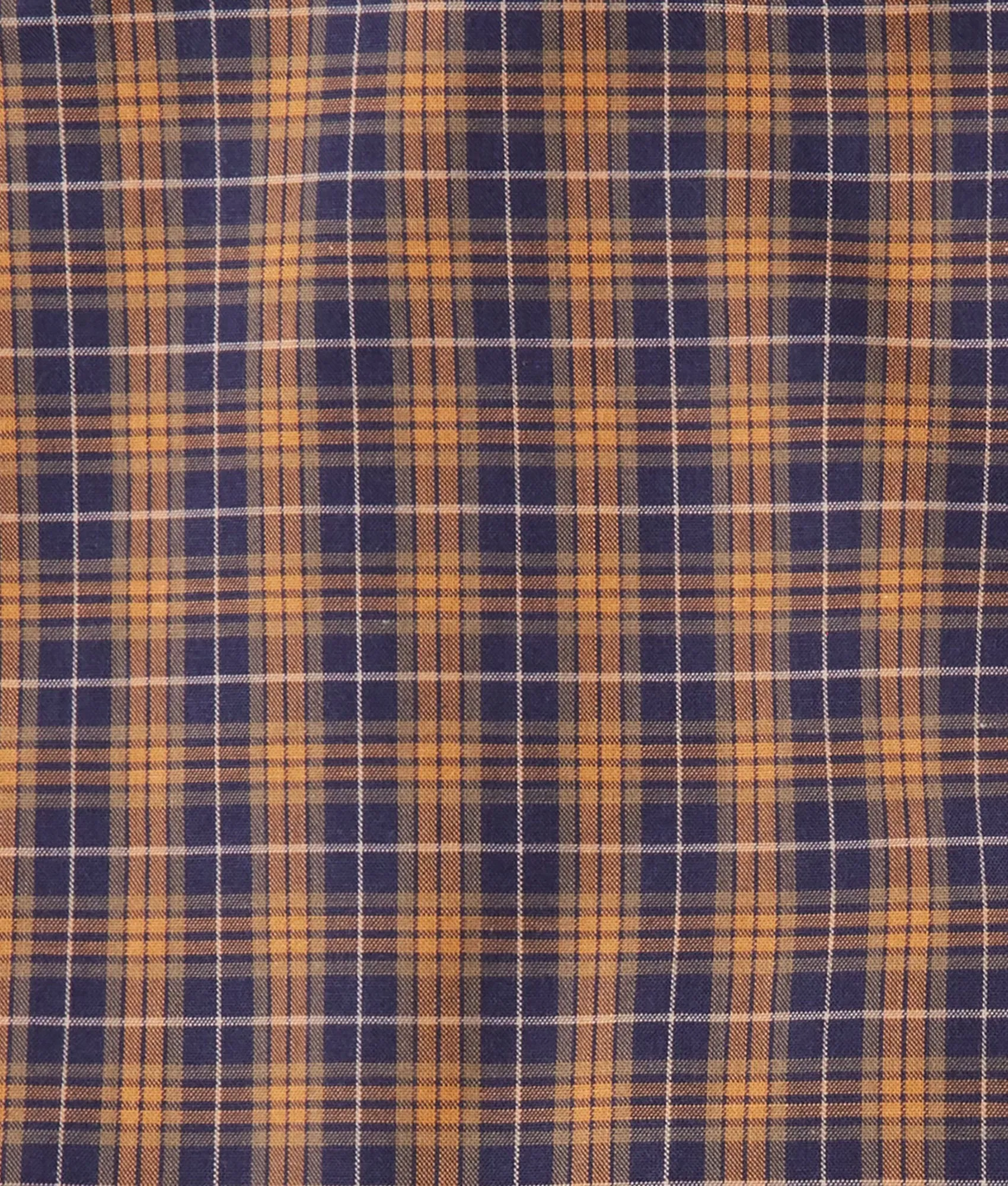 El Paso Plaids :: Navy And Mustard Mini Check