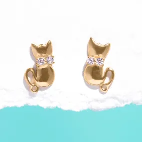 Fine Meow Stud Earrings