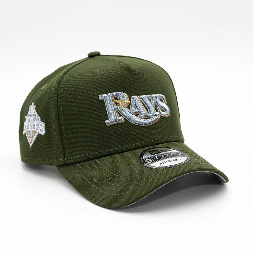 FRESH RAGS X NEW ERA TAMPA BAY RAYS Script 2008 World Series SIDE PATCH - 9FORTY AFRAME SNAPBACK