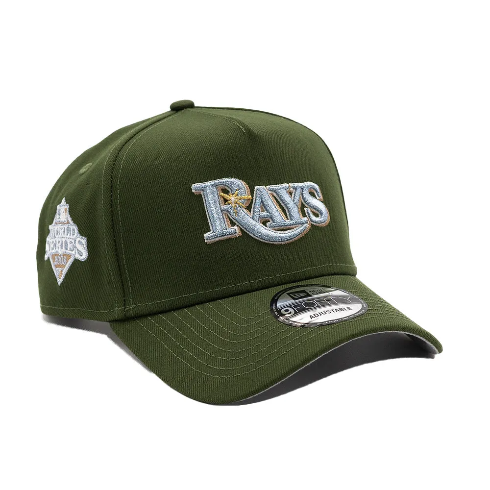 FRESH RAGS X NEW ERA TAMPA BAY RAYS Script 2008 World Series SIDE PATCH - 9FORTY AFRAME SNAPBACK