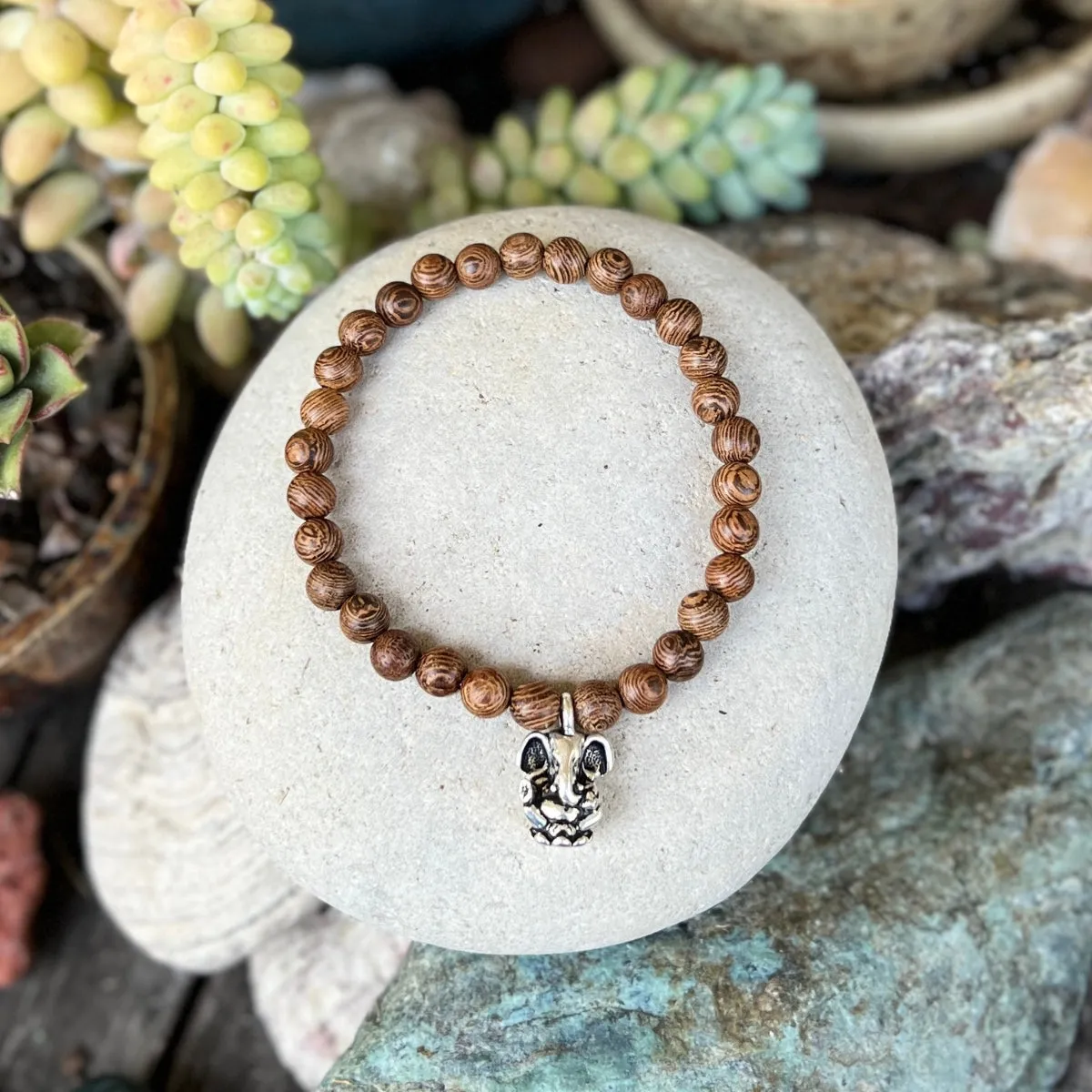 Ganesha's Wisdom - Wood Bracelet