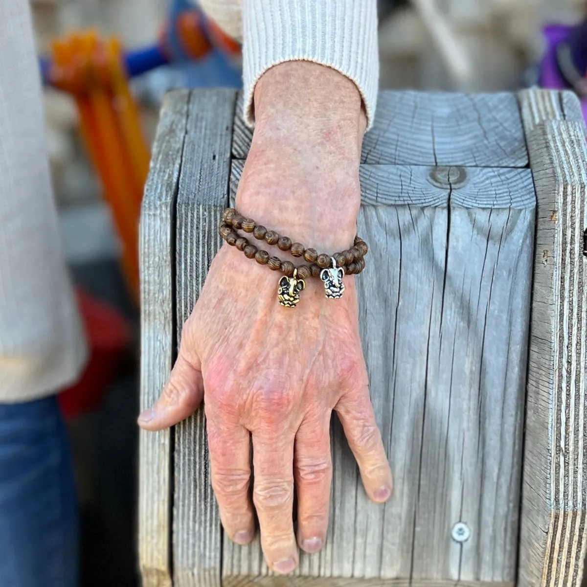 Ganesha's Wisdom - Wood Bracelet