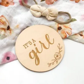 IT'S A girl Milestone Card