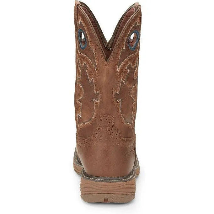 Justin Men's Rush 11 Nano CT Western Work Boot -Brown- SE4334