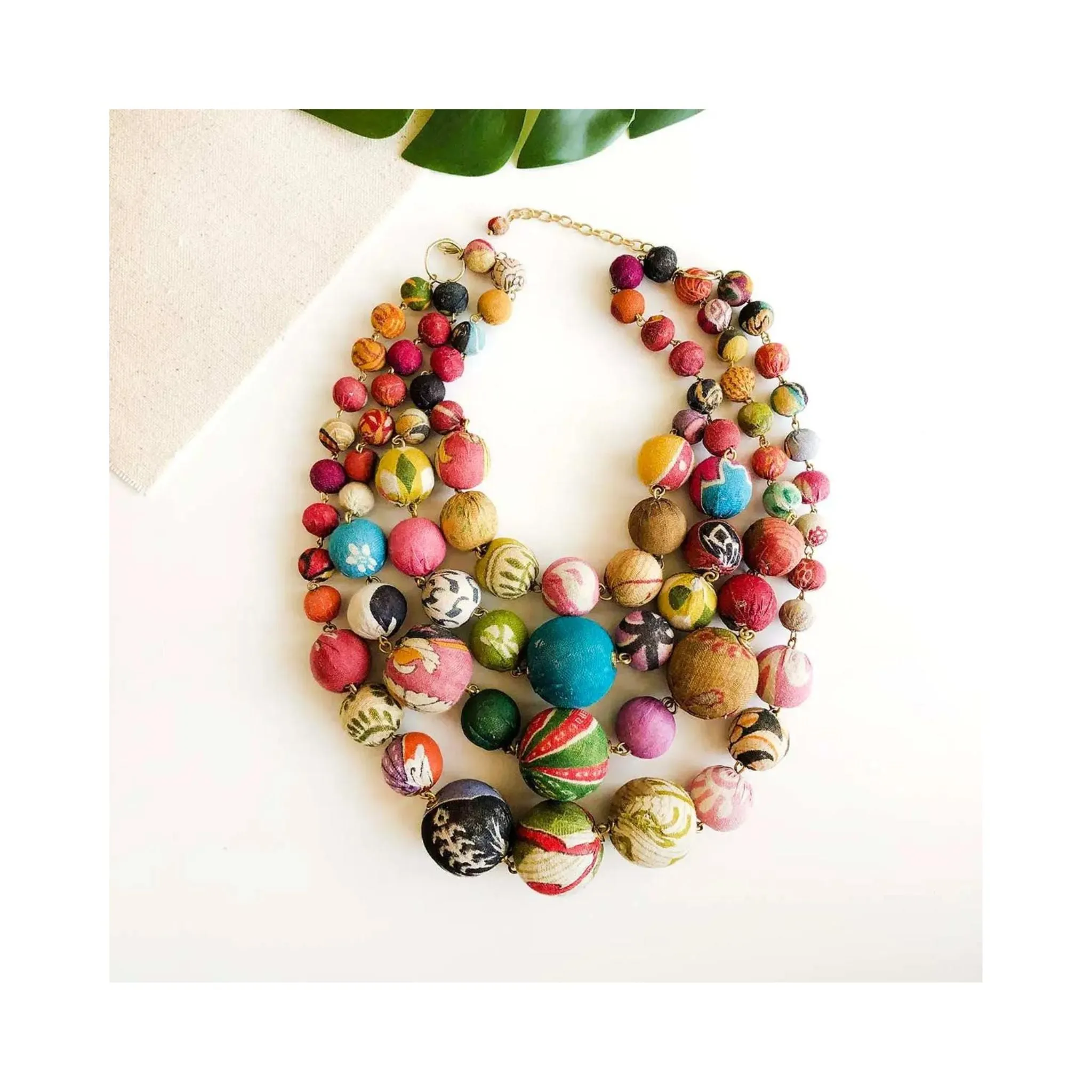 Kantha Orb Necklace