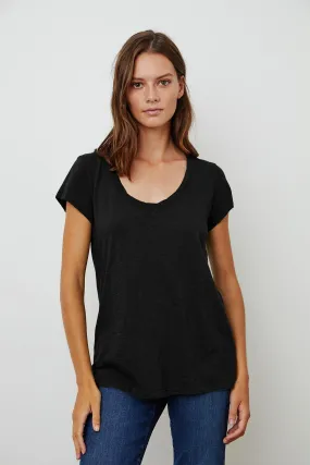 KIRA T-SHIRT (BLACK) - VELVET