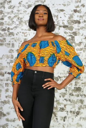 LUNA African Print Crop Top