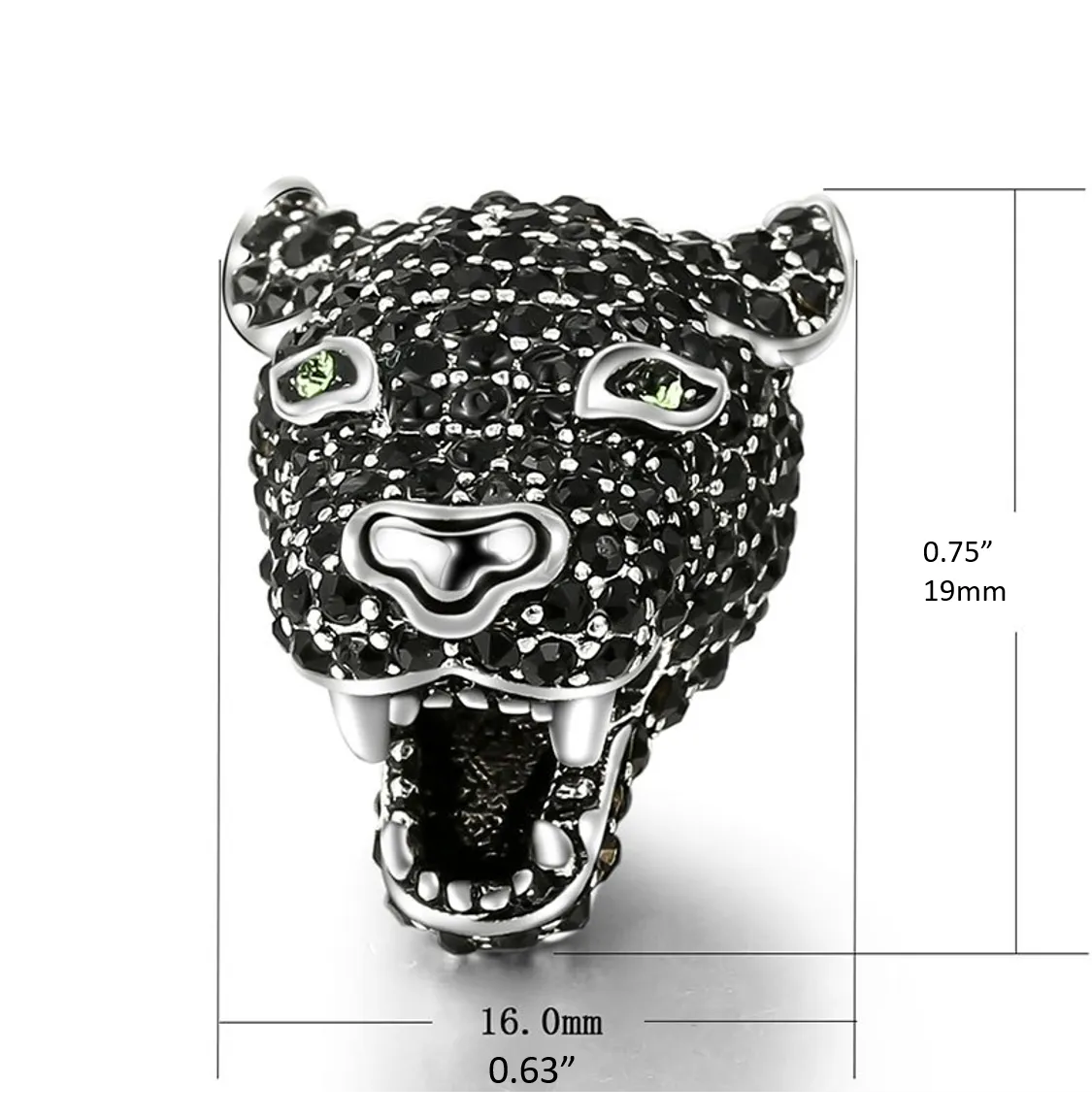 Luxe Cubic Zirconia Black Panther Charm