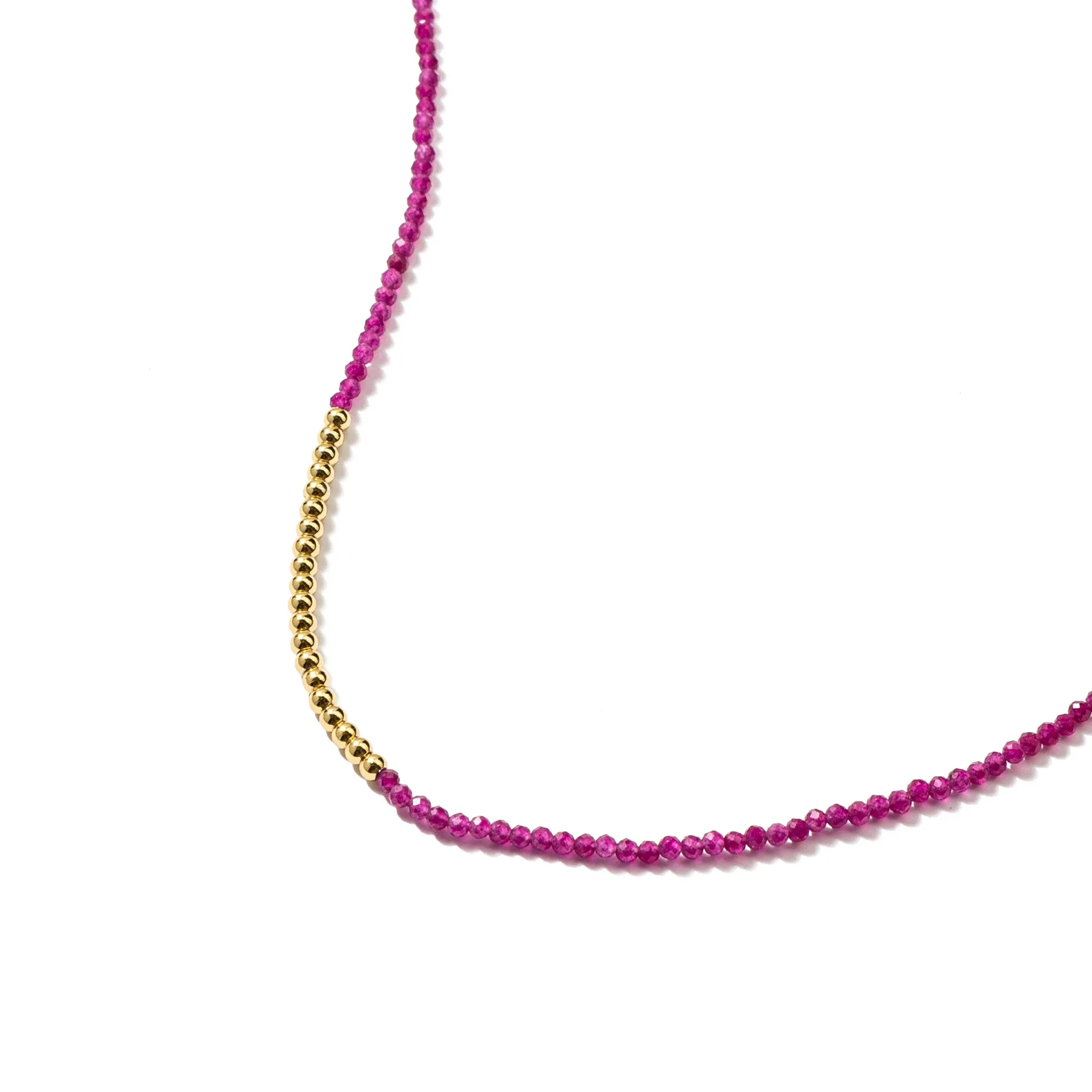 Magenta Beads Necklace