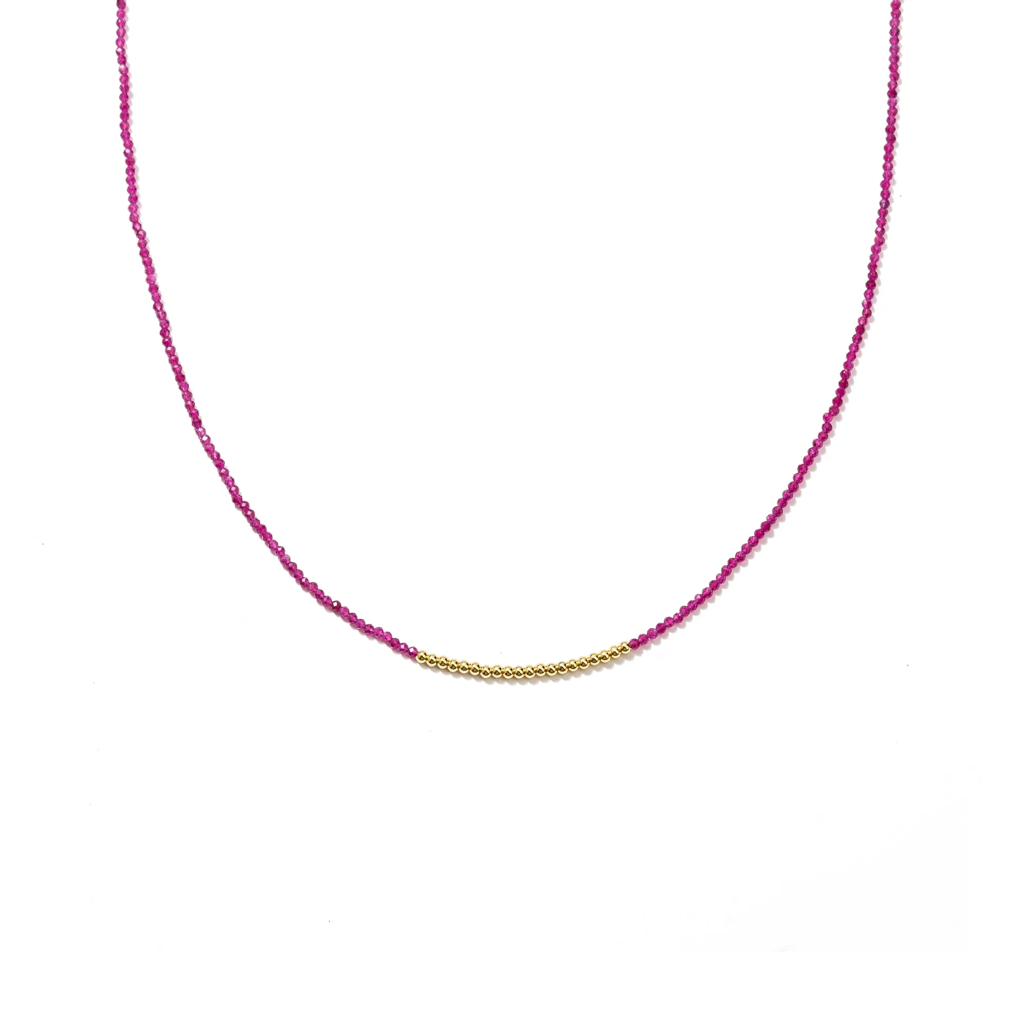 Magenta Beads Necklace