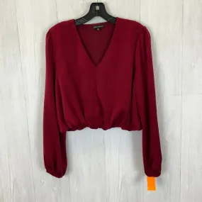 Maroon Top Long Sleeve Shinestar, Size M