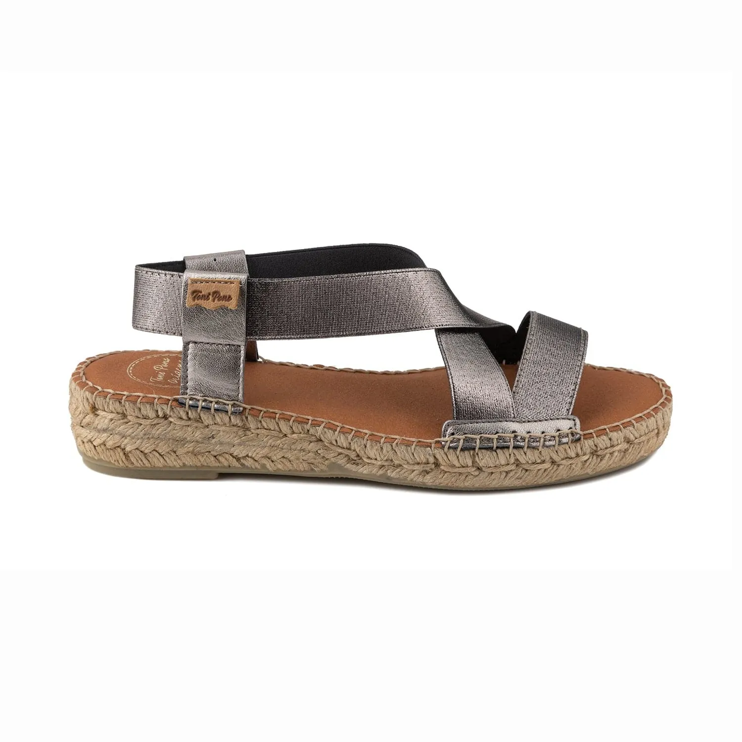 Metallic Cotton Blend Wedge Espadrille for Women - Eire-RC