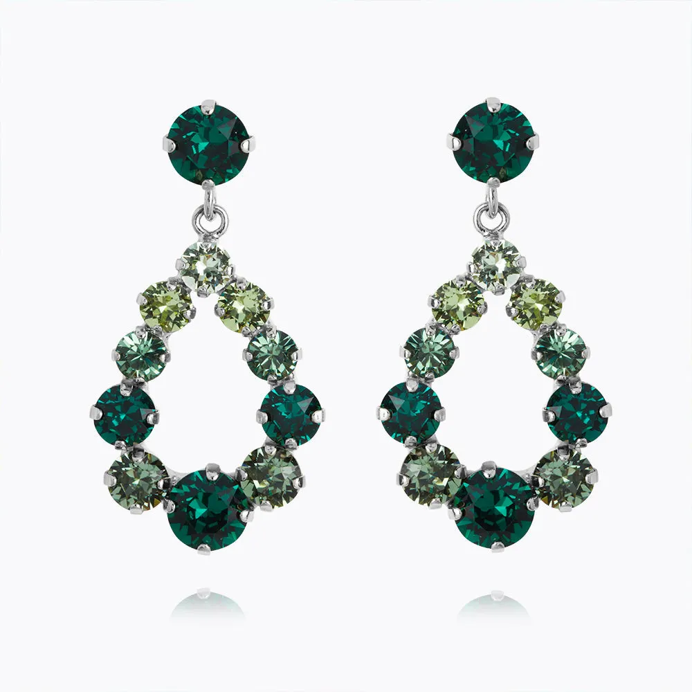 Mini Delia Earrings / Green Combo