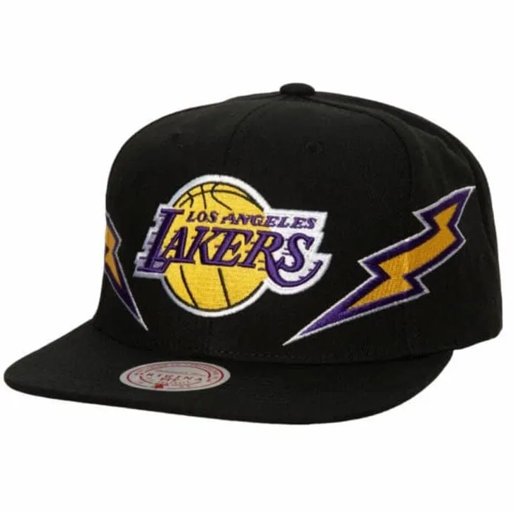 Mitchell & Ness NBA Los Angeles Lakers Double Trouble Snapback (Black)