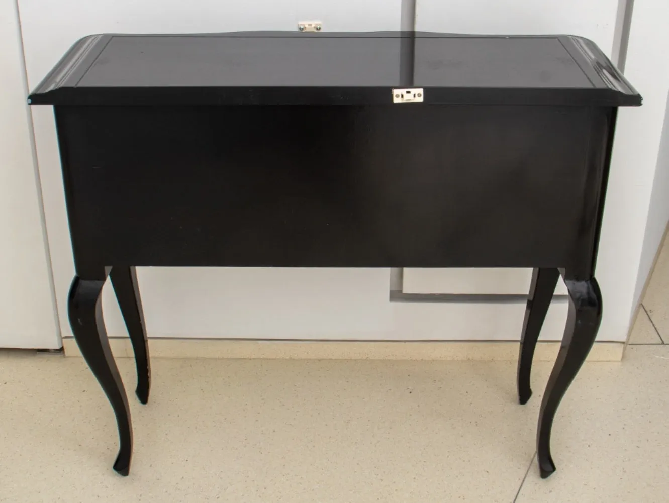 Modern Black Lacquered Wood Console Table