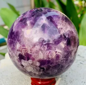 Natural Dreamy Amethyst Sphere Quartz Crystal Ball Healing