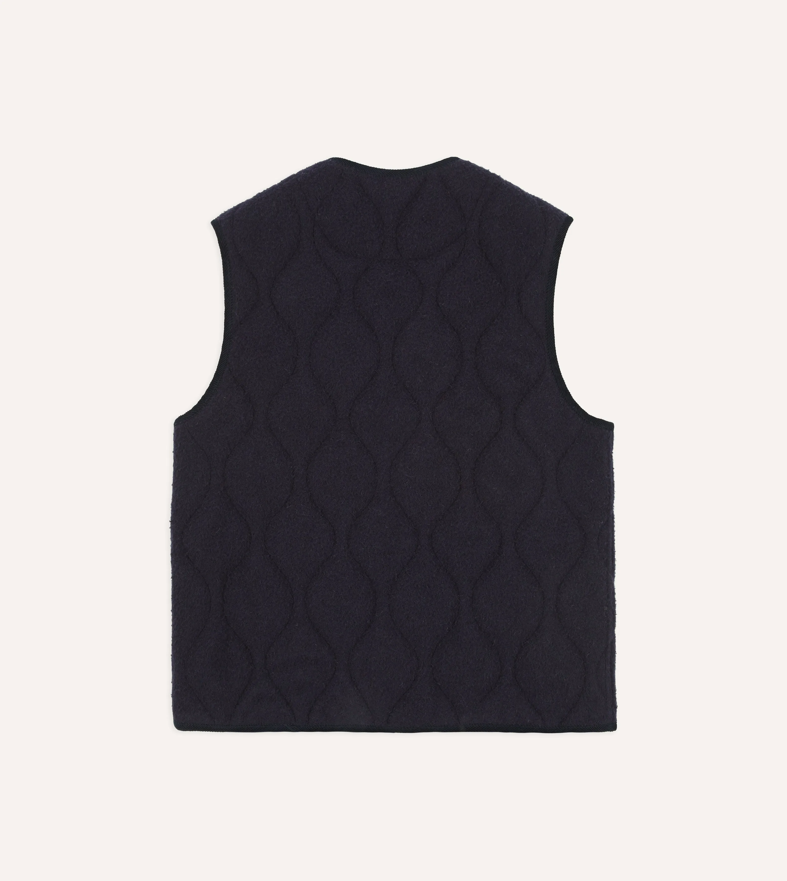 Navy Quilted Casentino Snap Vest